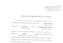 DECLARAȚIA PRIVIND BUNA GUVERNARE