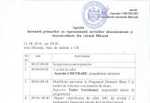 Agenda întrunirii cu primarii localităților și reprezentanţii serviciilor desconcentrate și descentralizate din raionul Hînceşti Agenta intrunirilor