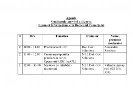În atenția reprezentanților APL de nivelul I agenda intrevederi