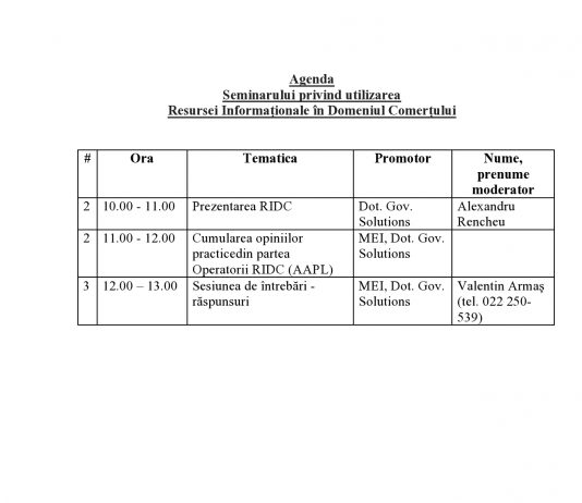 În atenția reprezentanților APL de nivelul I agenda intrevederi