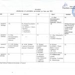 Planul calendaristic al activitatilor pentru luna mai