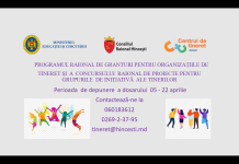 Start apelului de Granturi pentru organizațiile de tineret și grupurile de inițiativă din raionul  Hîncești.