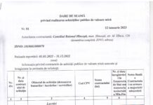 DARE DE SEAMĂ privind realizarea achizițiilor publice de valoare mică